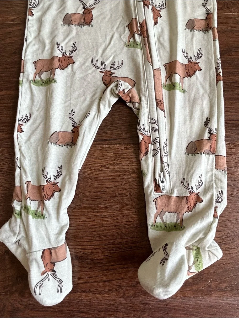 Angel Dear Moose Bamboo Footie 3-6m